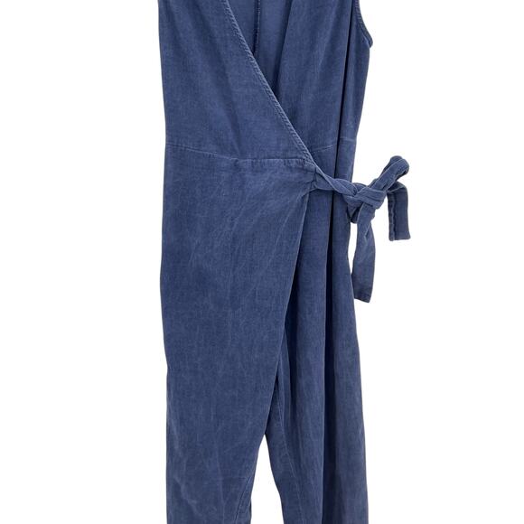 Shades of Grey‎ by Micah Cohen Wrap Origami Jumpsuit Corduroy Blue Size XXS - Picture 5 of 13